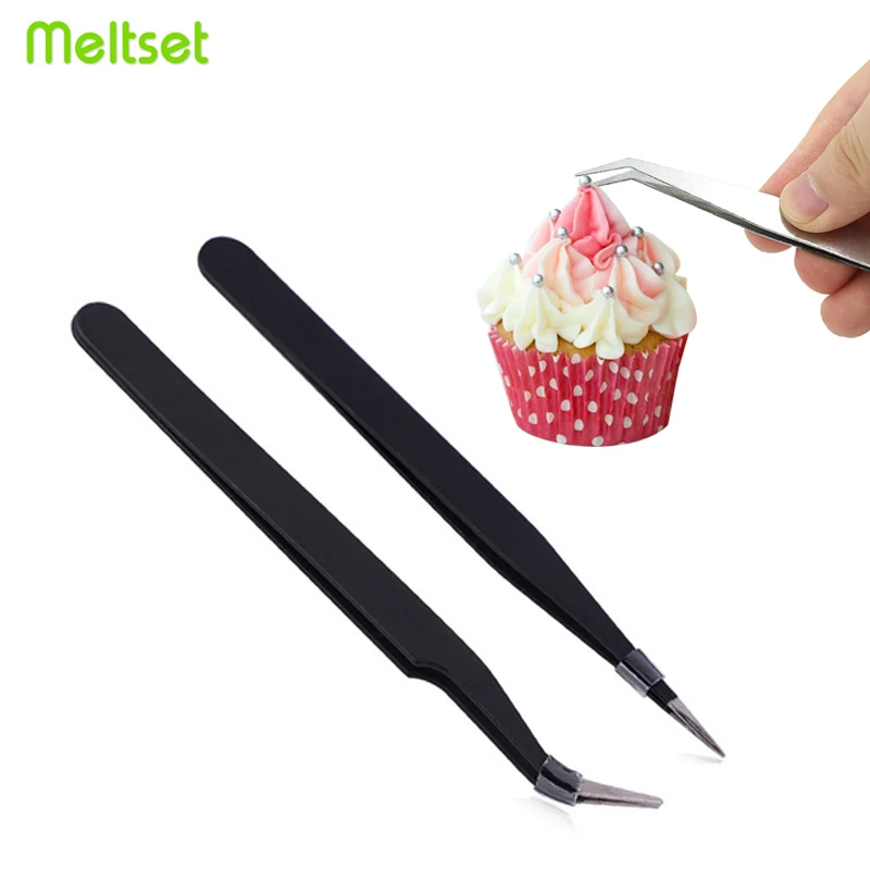 

Cake Decoration Tweezer Stainless Steel Anti Static Tweezers Clip for Icing Sugarcraft Cake Decorating Baking Tools for Cakes
