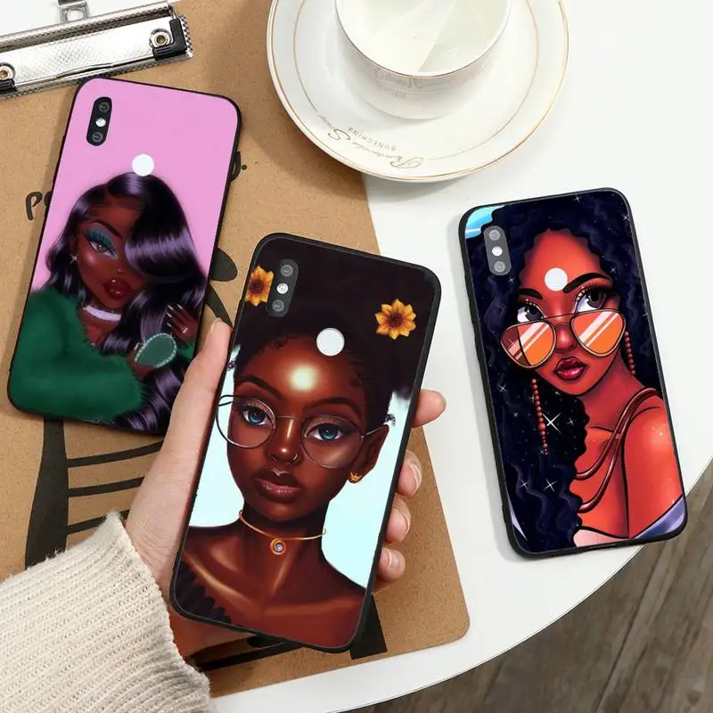 

Dirty braids black girl african art Phone Case For Xiaomi Redmi note 7 8 9 t max3 s 10 pro lite coque funda shell cover