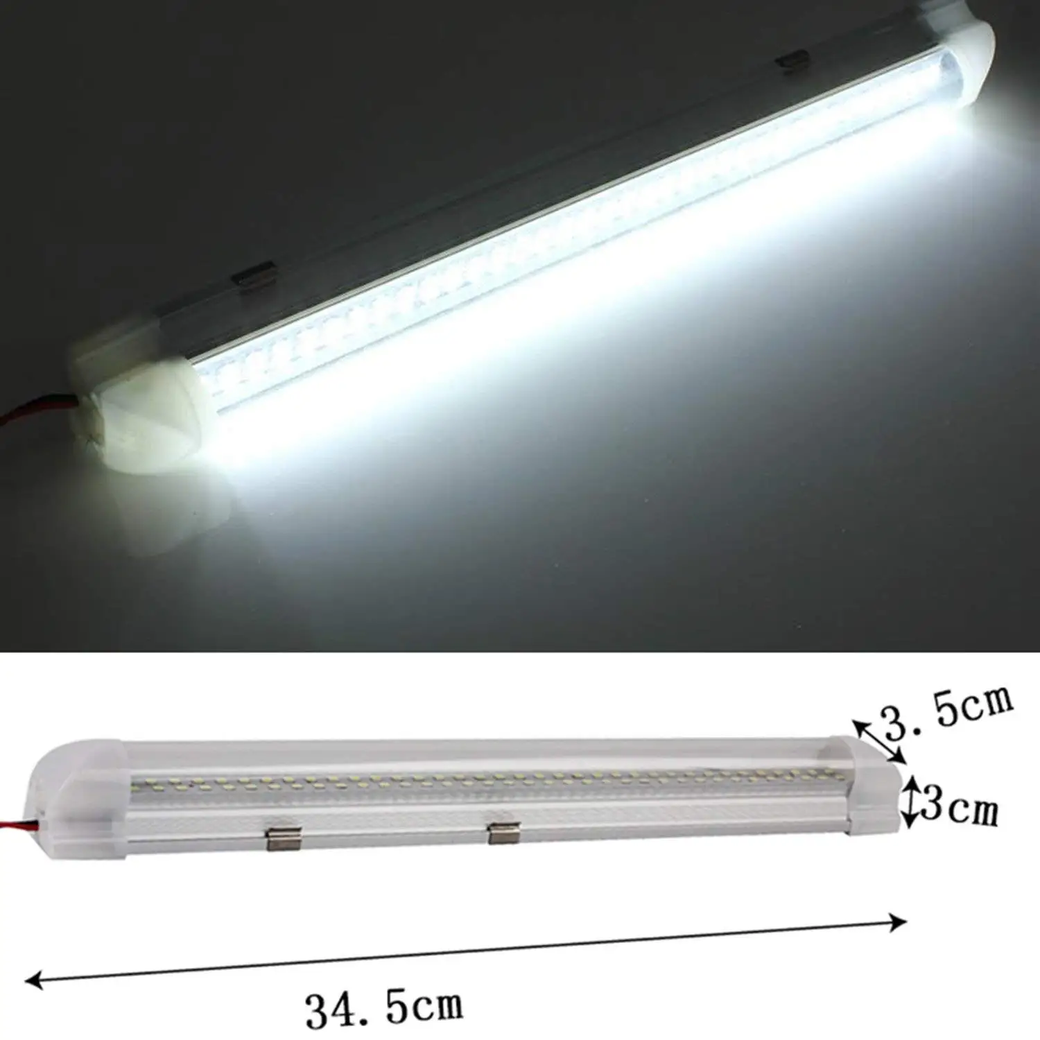 2x4 5 W 72LED белый автомобильный интерьерный светильник полоса для внутреннего