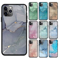 marble texture phone case for iphone 11 12 pro max 8 7 6 5 s xr plus x xs se 2020 mini black shell cover fundas