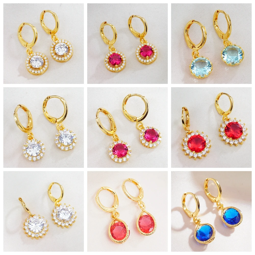 30 стилей Мода круглой формы кубического циркония с болтающимися частями кольца