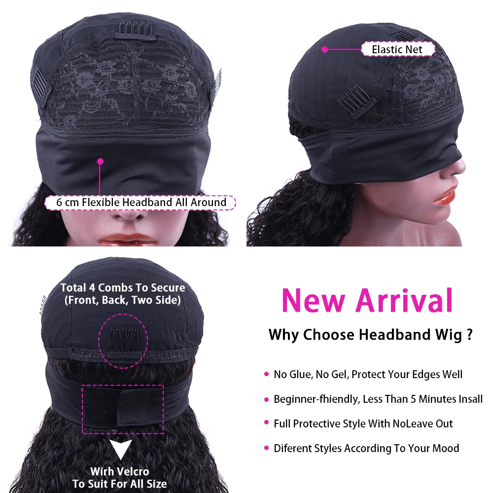 Sterly эффектом деграде (переход от темного к вьющиеся парик с головной повязкой из