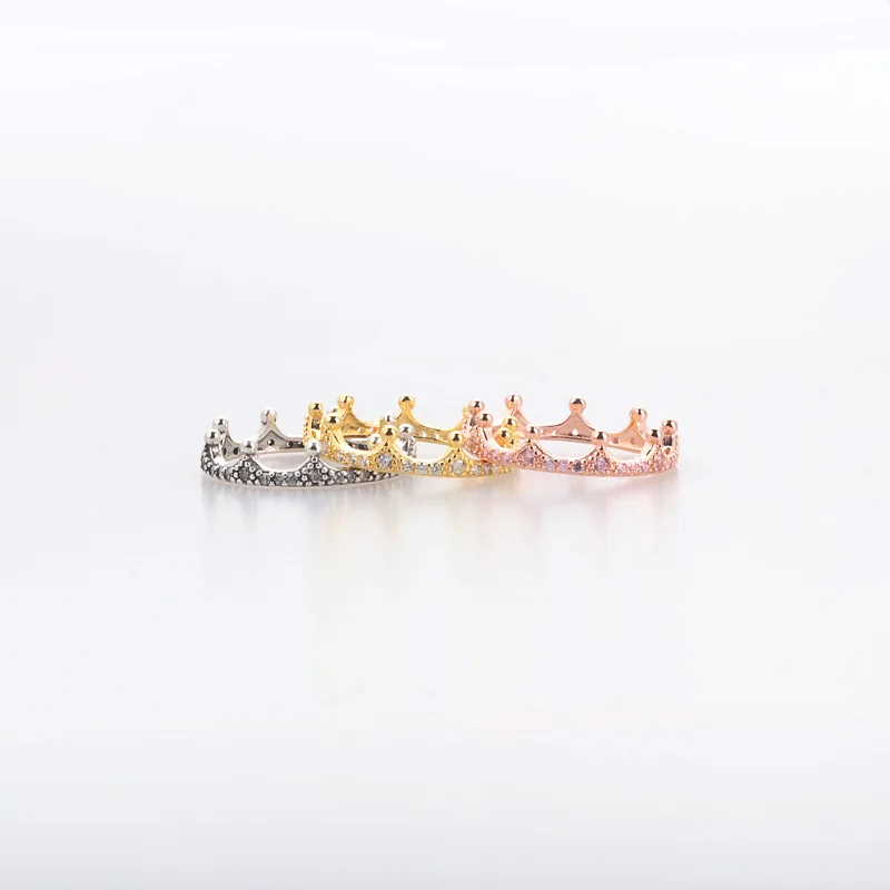 Фото Кольцо pandora из стерлингового серебра 925 пробы золотые блестящие кольца с