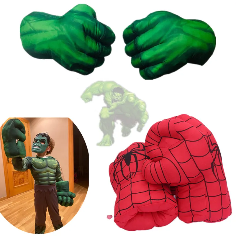 

Перчатки для косплея мальчика мстители супергерой Халк/Человек-паук/Капитан Америка/танос