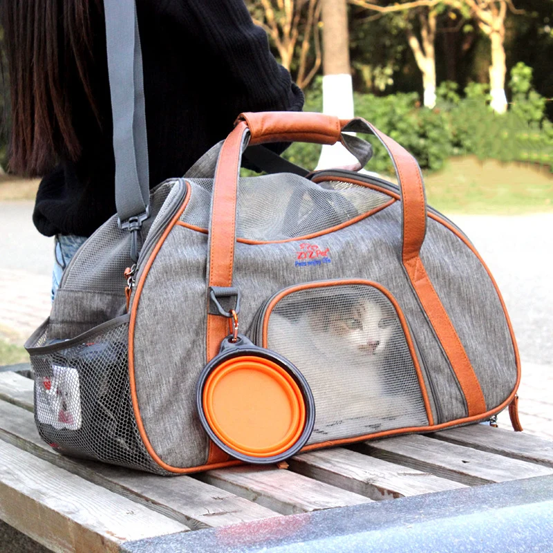 Переноска для собак и кошек Портативная сумка на плечо путешествий с щенками из