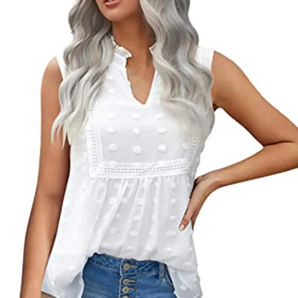 

Loose Top V Neck Sweat Absorbent Women Solid Color V Neck Pullover for Daily Wear