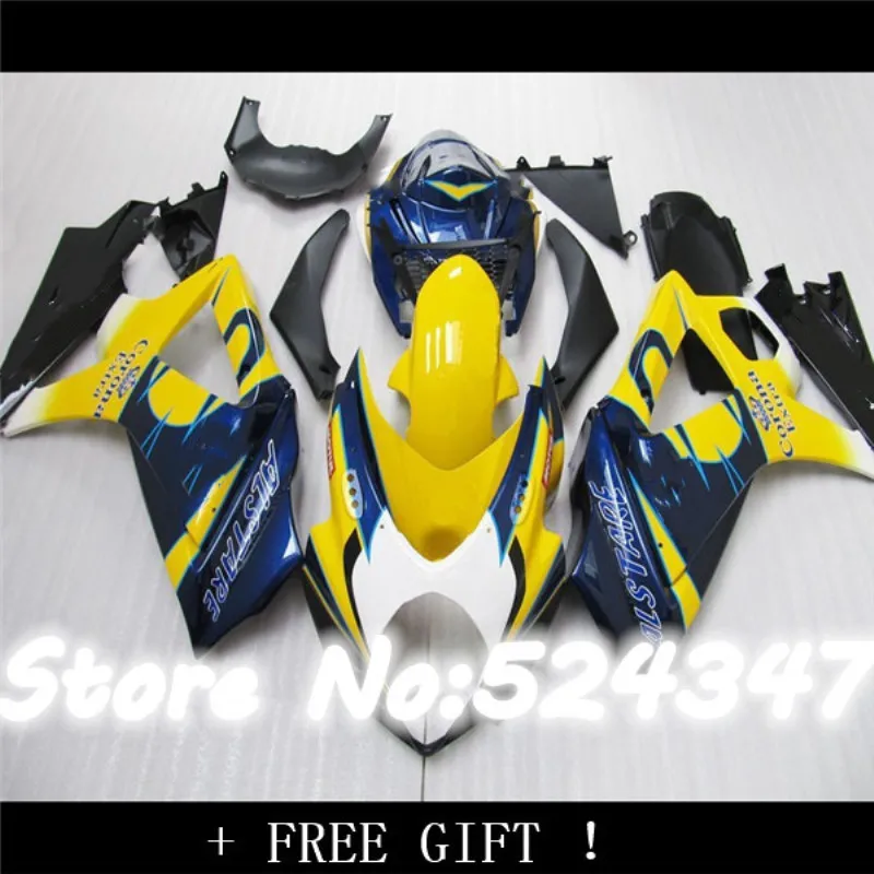 

Full set Motorcycle Fairing kits for Suzuki GSXR 1000 GSXR1000 2007 2008 K7 K8 ABS plastic street fairings kit 07 08 corona