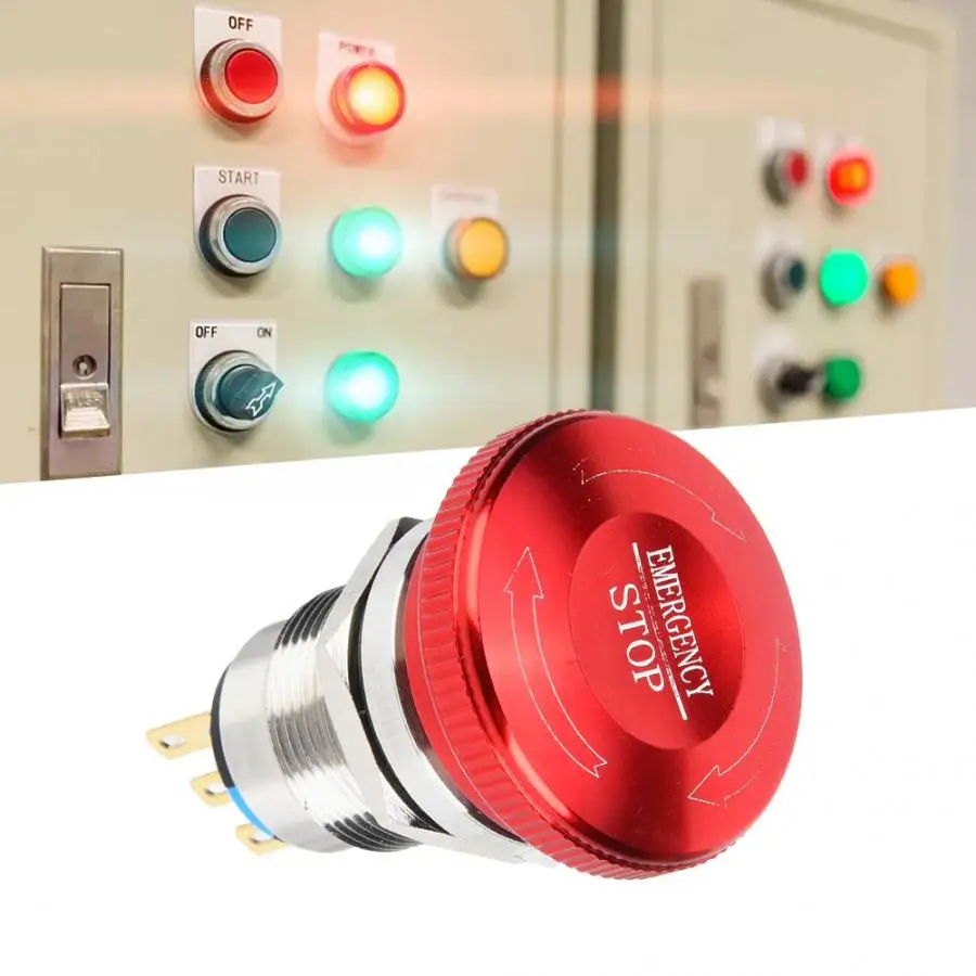 20 шт. 19 мм металлический Аварийный кнопочный переключатель с функцией