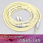 LN007638 8-жильный позолоченный + палладиевый Серебряный OCC кабель из сплава для наушников Sennheiser IE40 Pro IE40pro