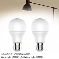2pcs e27 led light bulb 3w 5w 7w 9w 12w 15w 18w 21w 24w led bulb globe edison led light lamp saving cold warm white led bulbs