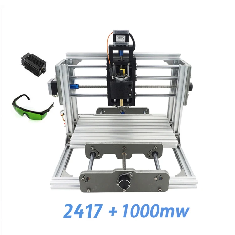 CNC2417 add 1000mw MOSKI, CNC 2417 diy гравировальный станок, 1000 мВт 2500 мвт 5500 МВт лазер, 3 оси Pcb ПВХ фрезерование, резьба по металлу и дереву, GRBL - Цвет: CNC2417 add 1000mw