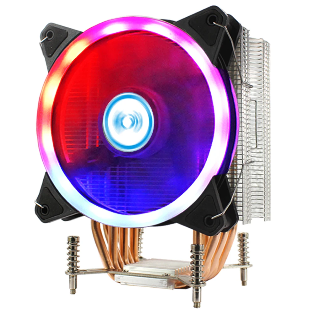 

X99 CPU Cooling System Heart PC Cooler 3Pin/4Pin Fan 120mm RGB 6 Heat Pipe Copper For X79 LGA 2011V3 Slot Intel Xeon Processor