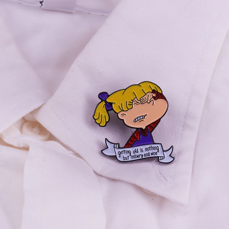 Женская эмалированная брошь в виде грустного плача значок-аксессуар для рубашки