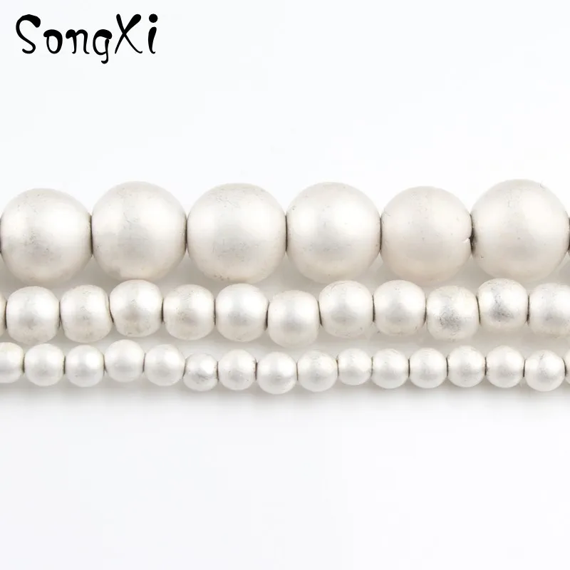 Натуральный камень тусклый полированный матовый посеребренный гематитовый