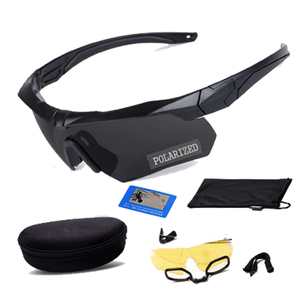 Тактические очки мужские велосипедные солнцезащитные спортивные мотоциклетные