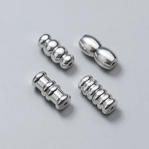 Стерлинговое Серебро 925 пробы жемчужное ожерельебраслеты с пряжкой застежки S925 витая винтовая Соединительная Пряжка DIY Изящные ювелирные изделия аксессуары