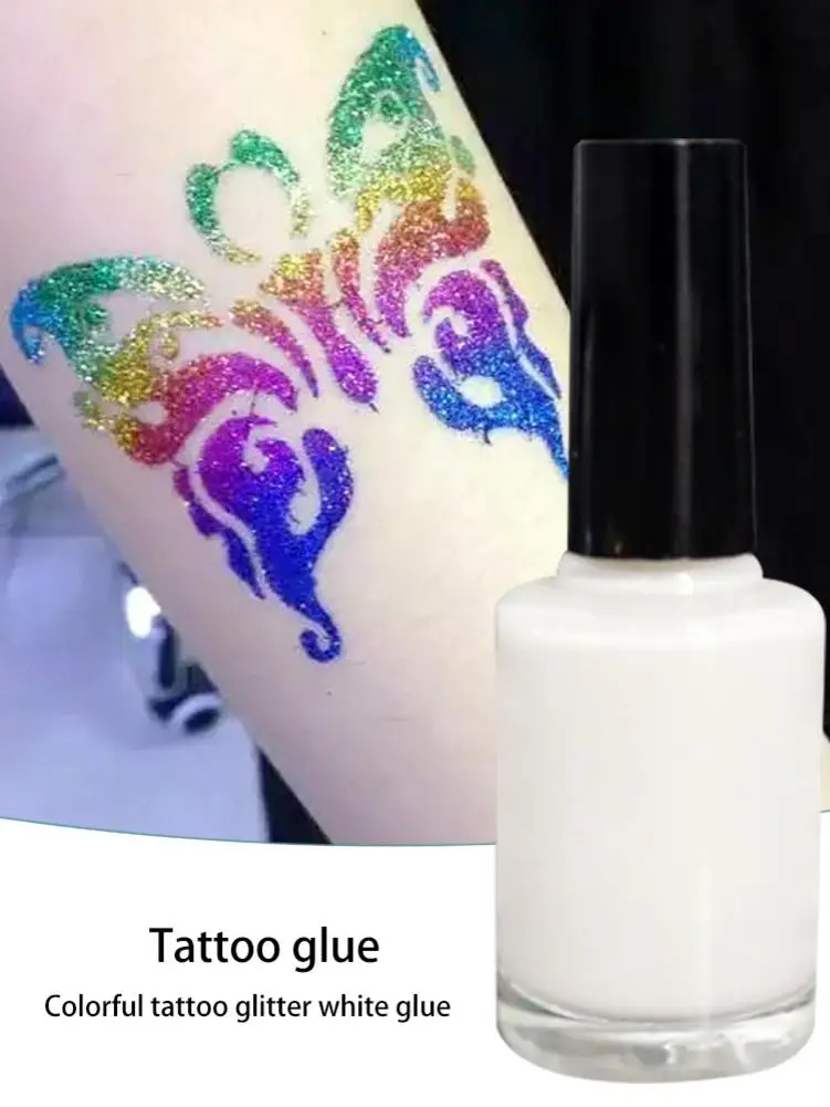Алмазная красочная татуировка блестящий белый клей для кожи украшение тела
