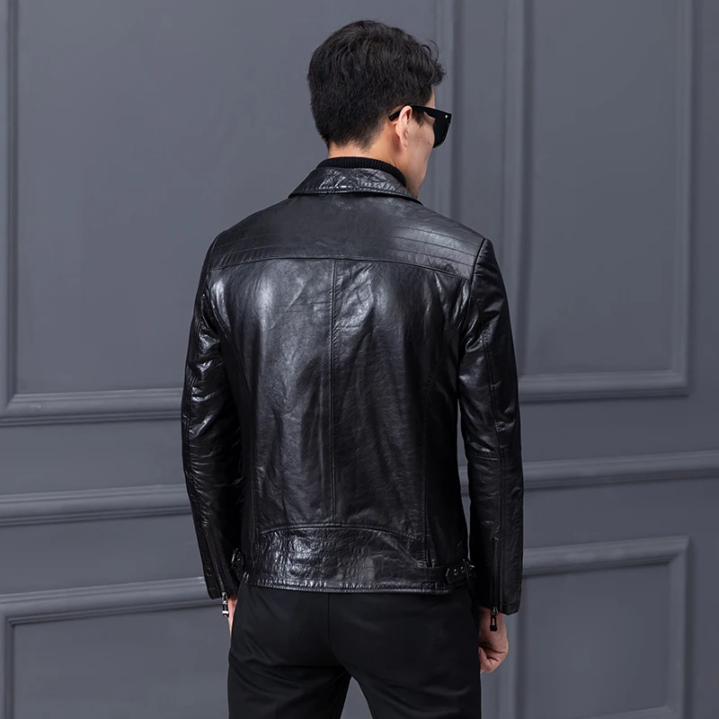 

Мужская обувь из натуральной кожи наивысшего Слои из воловьей кожи с лацканами короткий тонкий молния асимметрия; Сезон осень-зима модная п...