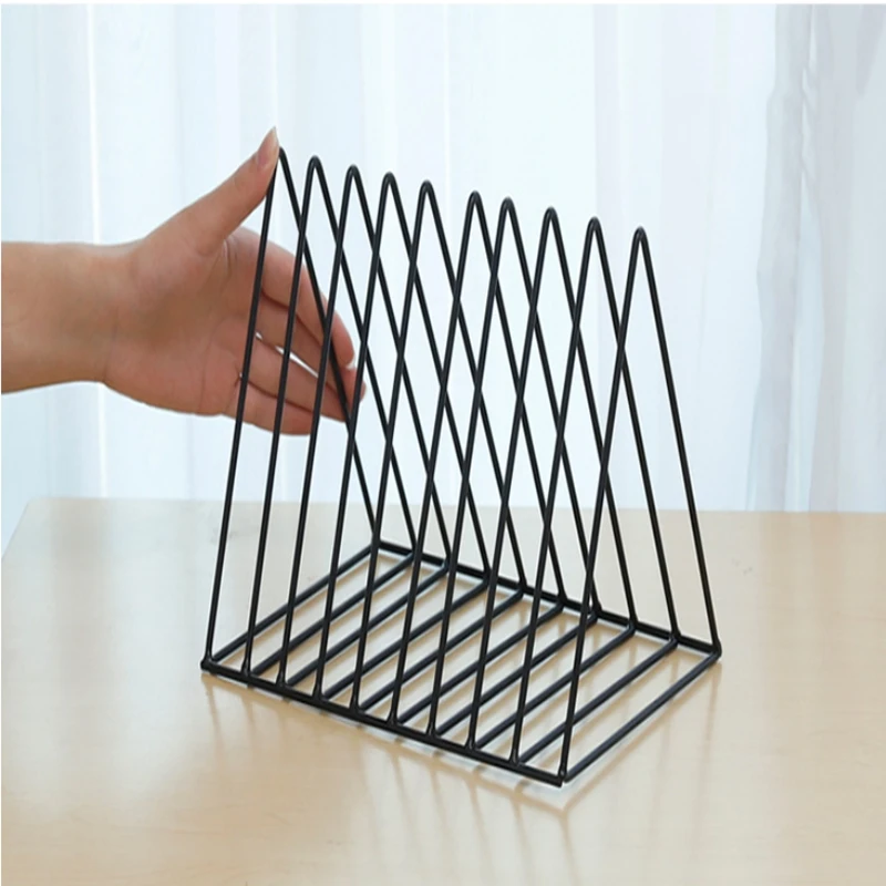 Металлическая настольная книжная полка для хранения файлов стойка журналов