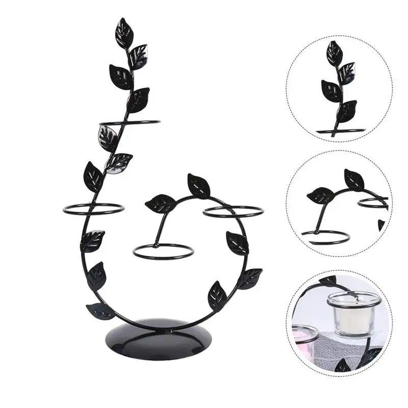 

1PC Wedding Candlestick Ornament European Style Ironwork Candlestick Valentine's Day Candlestick for Hotel Home