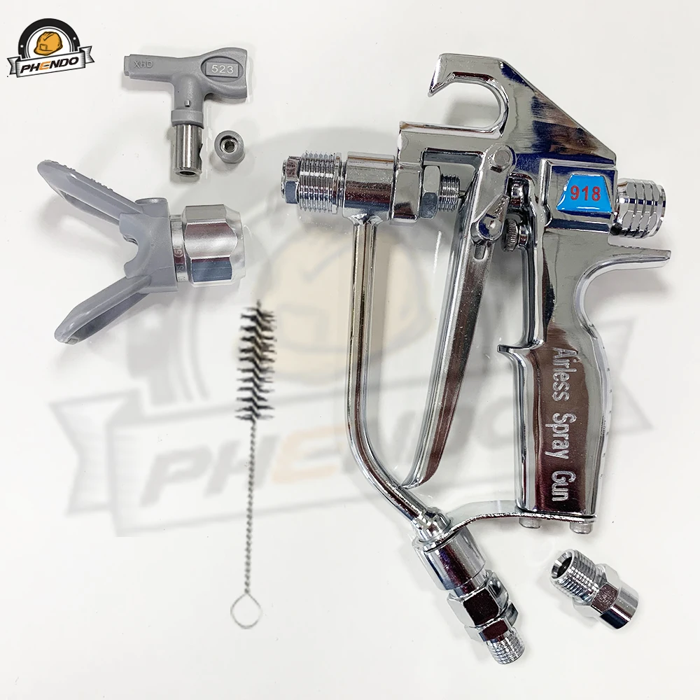 

PHENDO Airless Gun 345bar / 5000psi Putty Spray Gun High Pressure airbrush 4-finger trigger for Airless Sprayer Paint Machine
