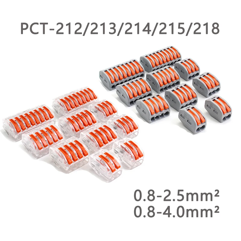 

Universal Cable wire Fast Connectors -212 213 214 215 218,Compact wire Conductor Connection push in Wiring Terminal Block