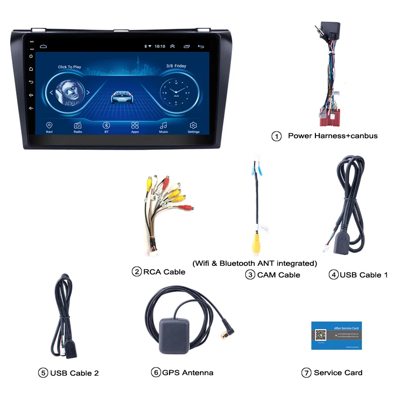 9 дюймов Wanqi 1 автомобильный DVD GPS плеер для 2006-2012 mazda 3 встроенный радио видео