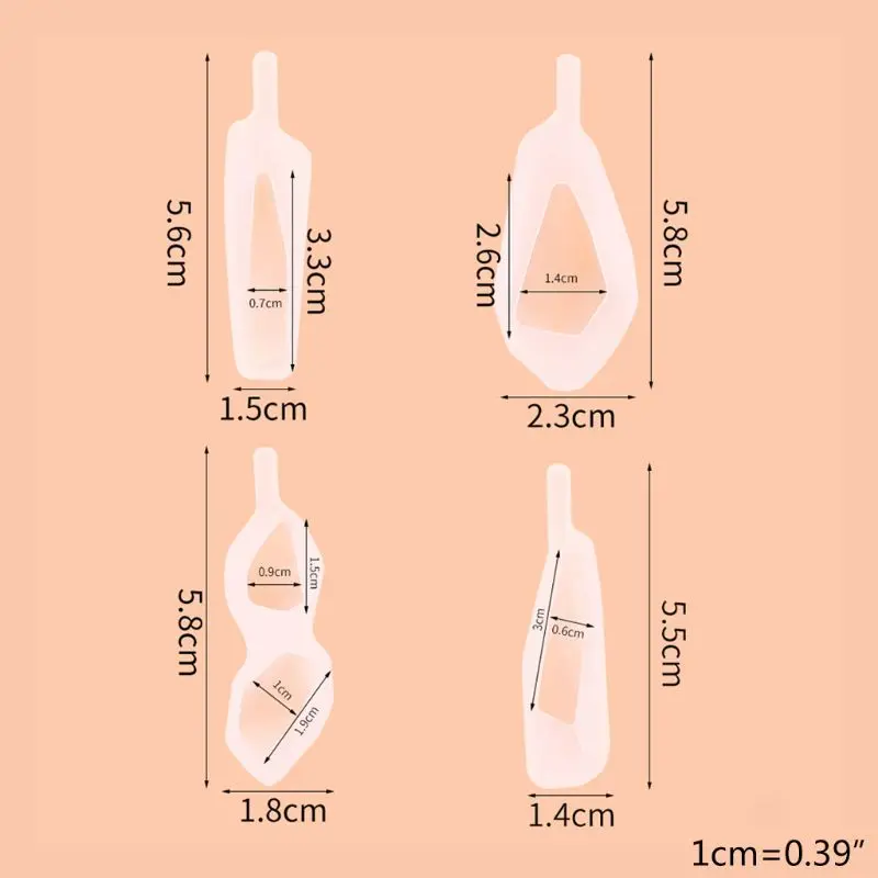 

C90C 4 шт. силиконовая эпоксидная форма для подвесок литье Форма «сделай сам» ремесла инструмент для изготовления ювелирных изделий