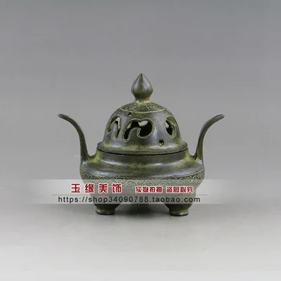 

Antique and exquisite bronze seal carving incense burner ornaments