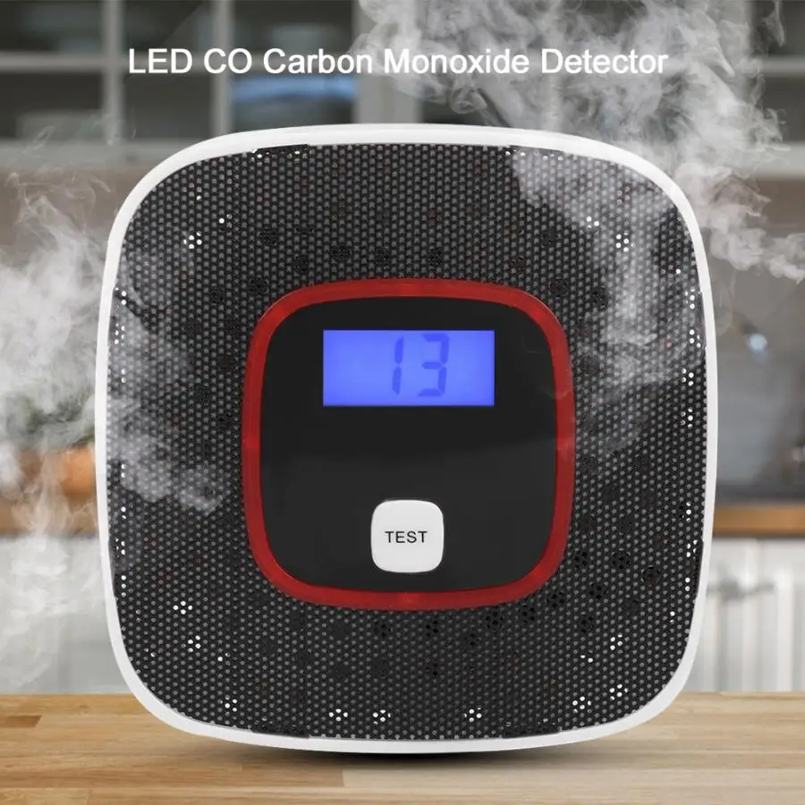 LCD CO Carbon Monoxide Detector Alarm Sensor Poisoning Gas Analyzer Human Voice Prompt Tester Hot Sale | Безопасность и защита