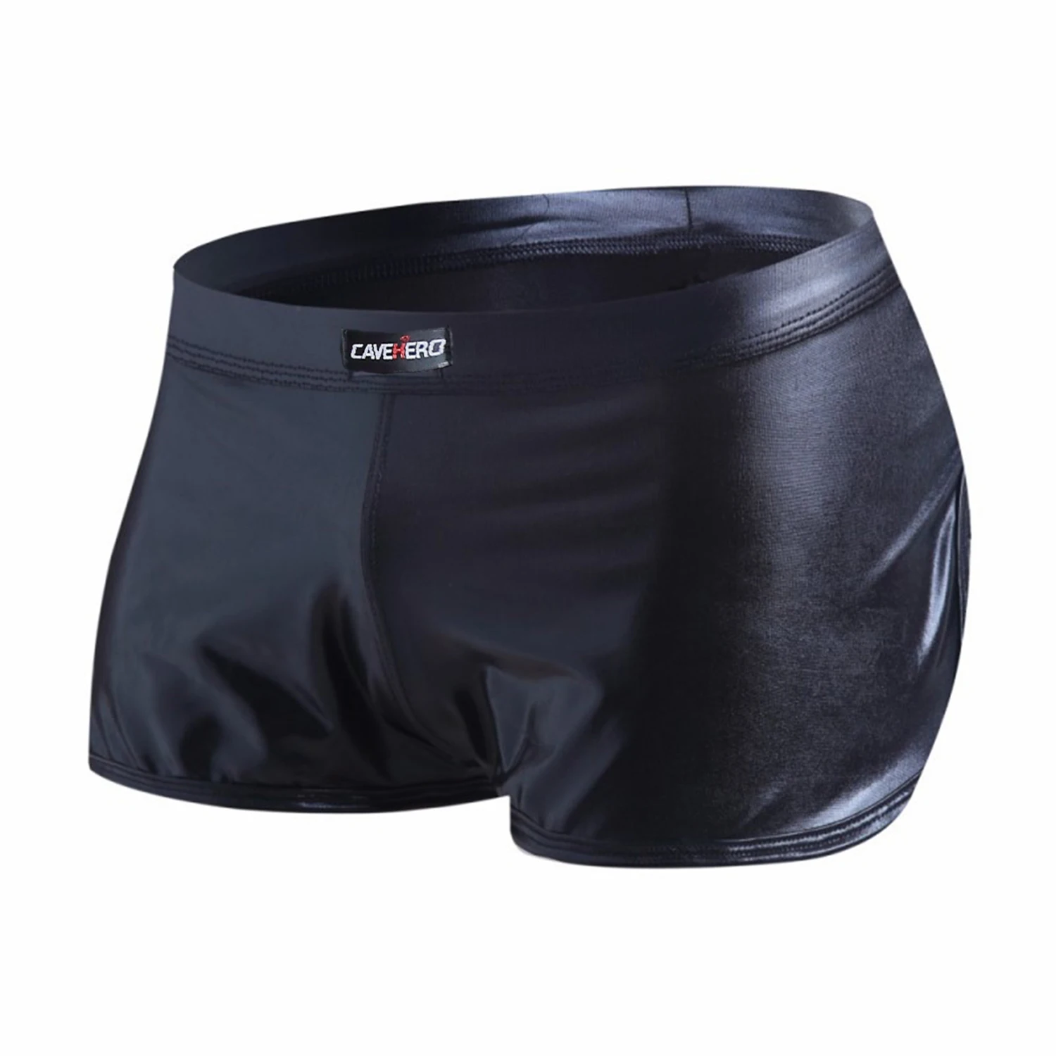 Мужские спортивные шорты из искусственной кожи блестящие для фитнеса|Мужские