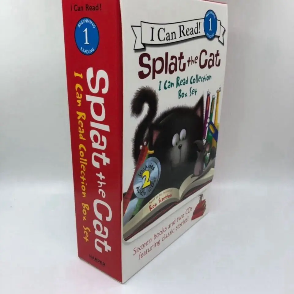 

16 Books/Set I Can Read Splat the Cat English Story Book Children Early Educaction Reading Book Usborne Books Livros