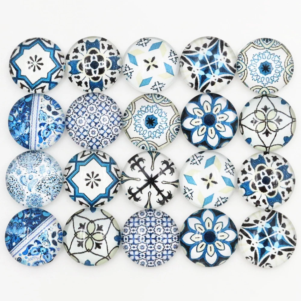 50 шт./лот 12 мм фото стекло Кабошоны Смешанные цвета кабошоны для браслета серьги