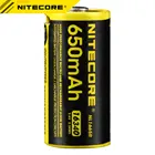 2022 NITECORE NL1665R 650 мАч 16340 CR123 Встроенный Micro-USB зарядный порт, перезаряжаемая литий-ионная батарея 3,6 В Втч, высокая производительность
