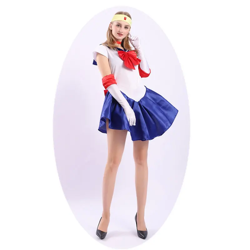 

Women's Anime Sexy Sailor Moon Costume Cosplay Dress for Girl Halloween Game Stage Bar Tsukino Usagi Costume School Uniforms