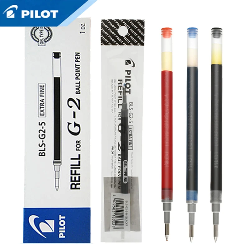 12 Pcs Gel Ink Refill Original Japan Pilot BLS-G2 0.5mm/0.7mm office and school stationery wholesale | Канцтовары для офиса и