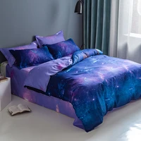 purple starry sky bedding set outer space duvet cover queen king outer space theme decoration series duvet cover pillowcase