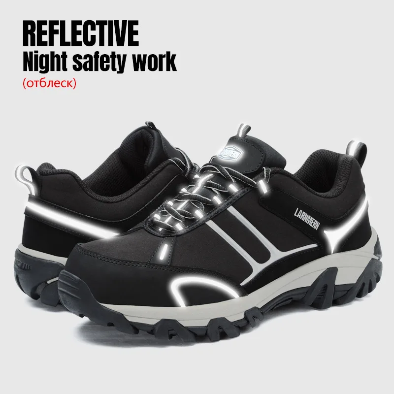 DYKHMILY/Рабочая безопасная обувь со стальным носком для мужчин нескользящие