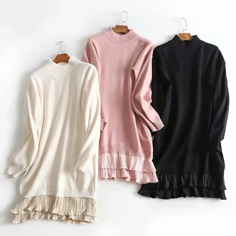 2020 сезон осень зима Женские Сапоги выше колена с толстыми швами вязаный свитер