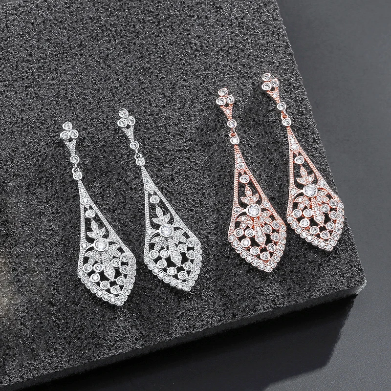 ZAKOL роскошные рождественские подарочные Висячие серьги для женщин свадебные