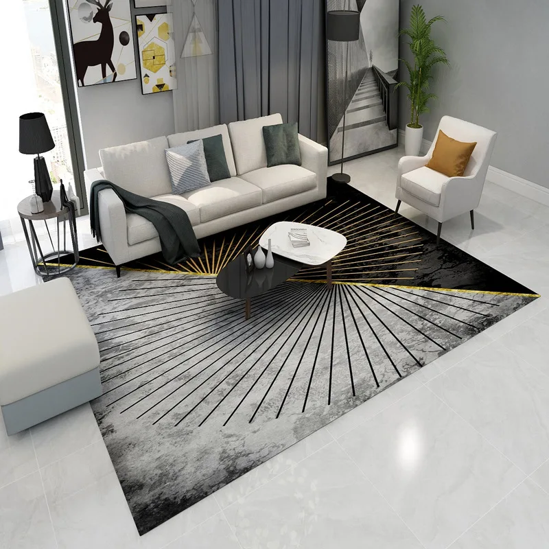 Autumn And Winter Washable Carpet Rug For Living Room Modern Printing Geometric Floor Parlor Mat Bedroom | Дом и сад