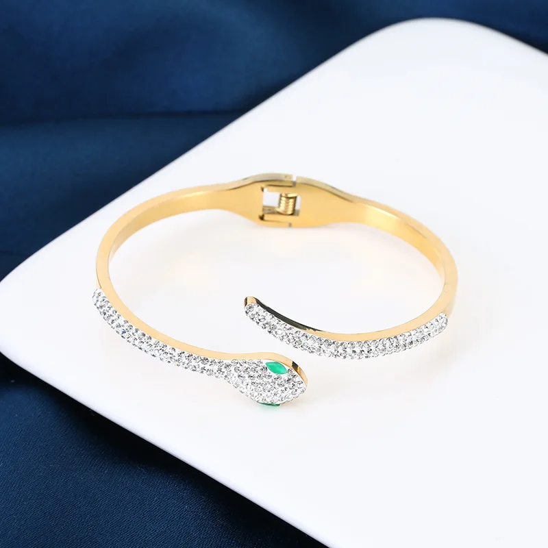 

European and American style snake-shaped titanium steel stainless steel Bangle popular snake-shaped bracelet as a gift
