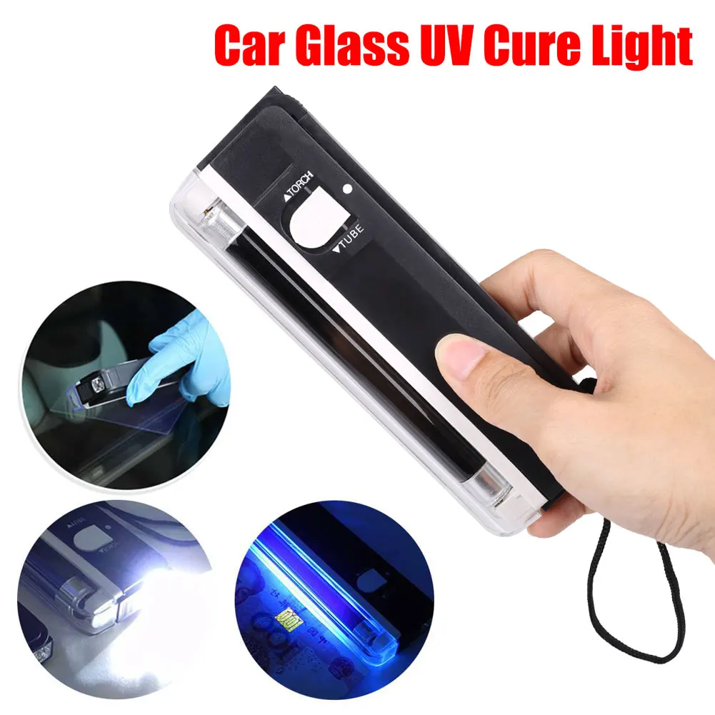 Professional Resin Curing Special Lamp UV Lamp Curing Resin Glue Special Set Tool Car Front Windshield Glass Crack Repair Tool