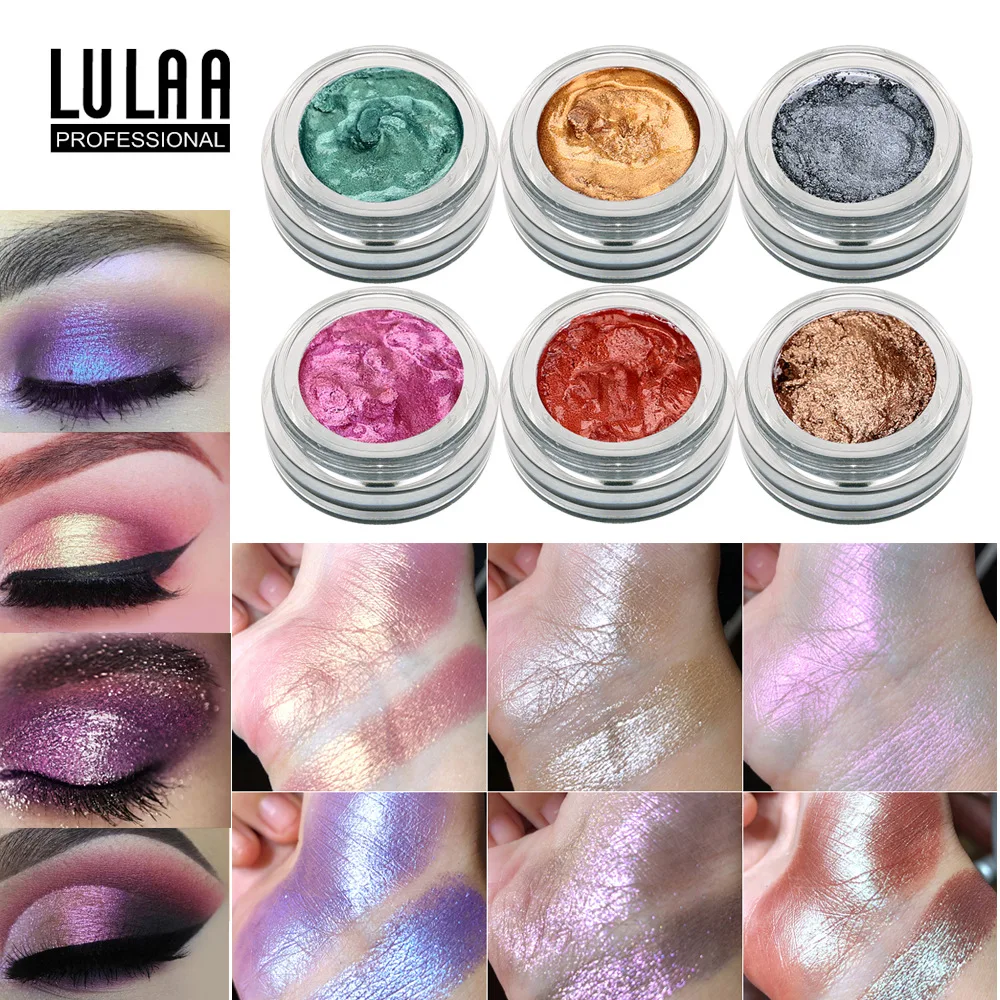 14Color Monochrome Wet Jelly Gel Eyeshadow Cream Waterproof Long Lasting Glitter Shimmer Pigment for Eyes makeup |