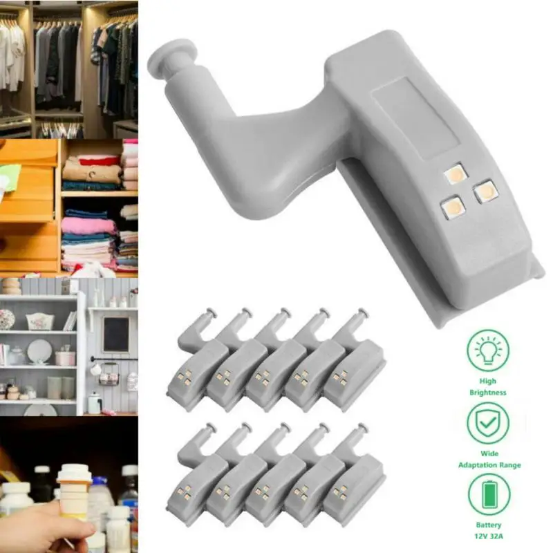 

Include Battery Led Lights Cabinet Hinge Night Light Sensor Light For Kitchen Living Room Bedroom Wardrobe Closet Cupboard Door