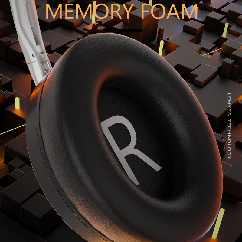 Беспроводные Bluetooth наушники Lenyes шумоподавляющие Игровые с пеной памяти