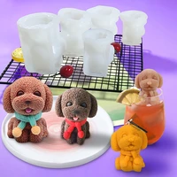 3d animal dog bear silicone mold chocolate baking silicone mold aroma plaster moulds candle mold clay mold for diy epoxy resin