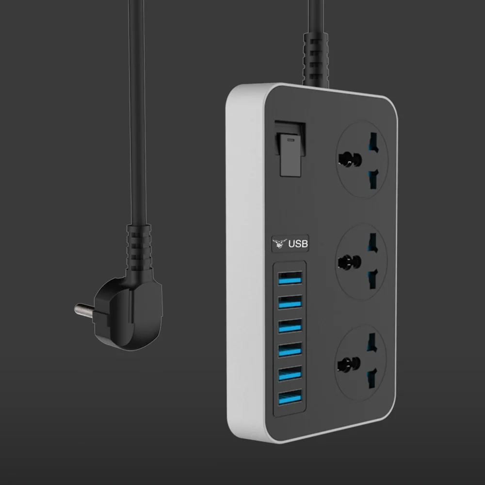 Мощность полосы Смарт USB гнездо адаптера Стабилизатор напряжения 3 позиционный