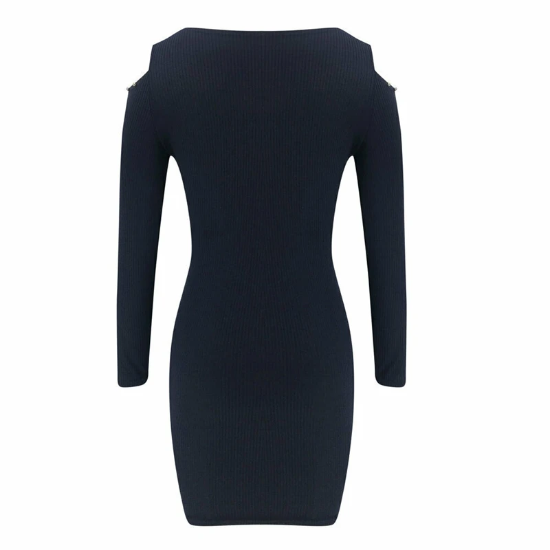 Женское сексуальное осеннее облегающее платье со стразами вечерние мини платья