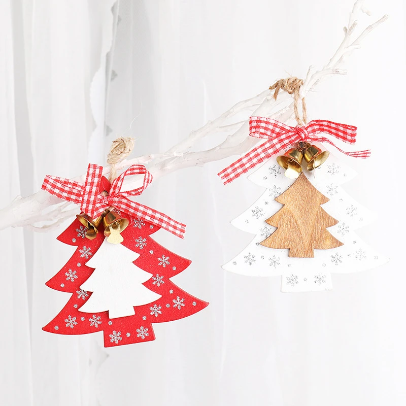 Christmas Tree Ornaments Mini Elk Wooden Doll Pendant New Year 2020 Decorations For Home Xmas Decorative Accessories | Дом и сад